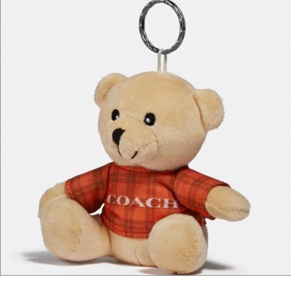 Coach Plush Beige Teddy Bear Limited Edition NWOT with dusty